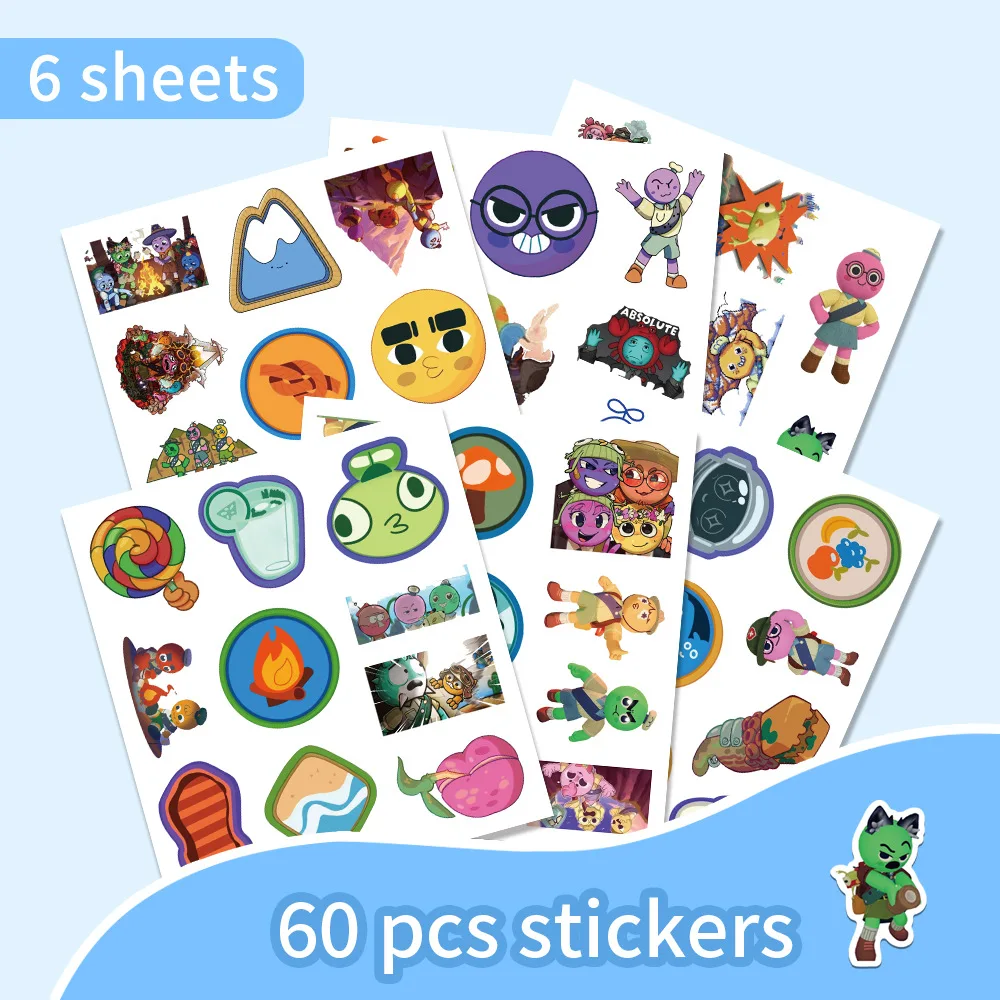60PCS Cool Cartoon Peak Game Fun Sticker DIY Decoration Waterproof Skateboard Notebook Graffiti Toy