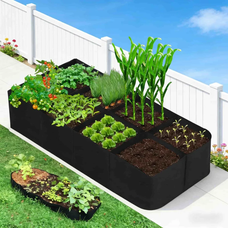 128Gallon Thickened Breathable Three-Dimensional8Grid Potato Planting Bag Home Gardening Vegetable Special Growth Bag Pot