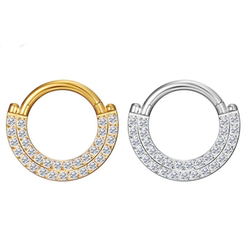 1 قطعة ASTM F136 التيتانيوم ثقب الفرس الأنف خواتم الحاجز متمحور حبة تشيكوسلوفاكيا اللولب Daith محارة الغضروف أقراط ثقب المجوهرات