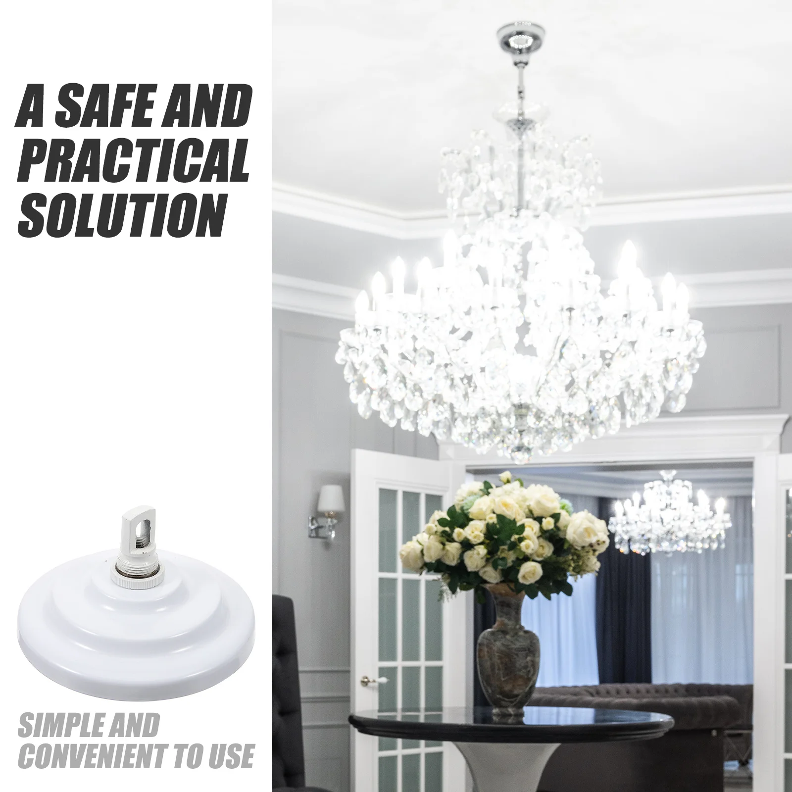 

Потолочный светильник, металлический навес для люстры, высокая твердость, устойчивый к деформации, длительный срок службы, навес для потолочных светильников