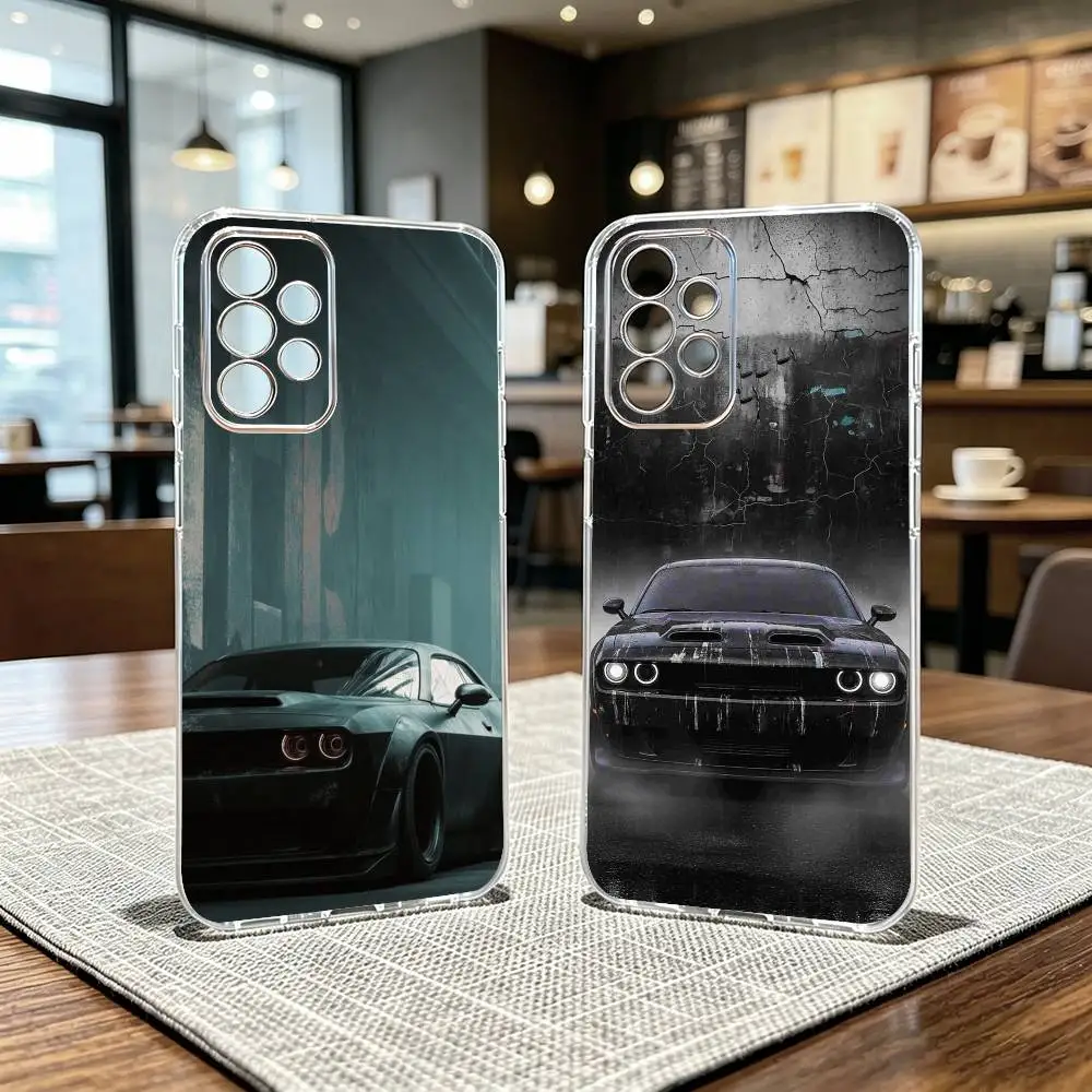 Car For D-Dodge C-Challenger speed Phone Case For Samsung S25,S24,S21,S22,S23,S30,Ultra,S20,Plus,Fe Transparent Cover