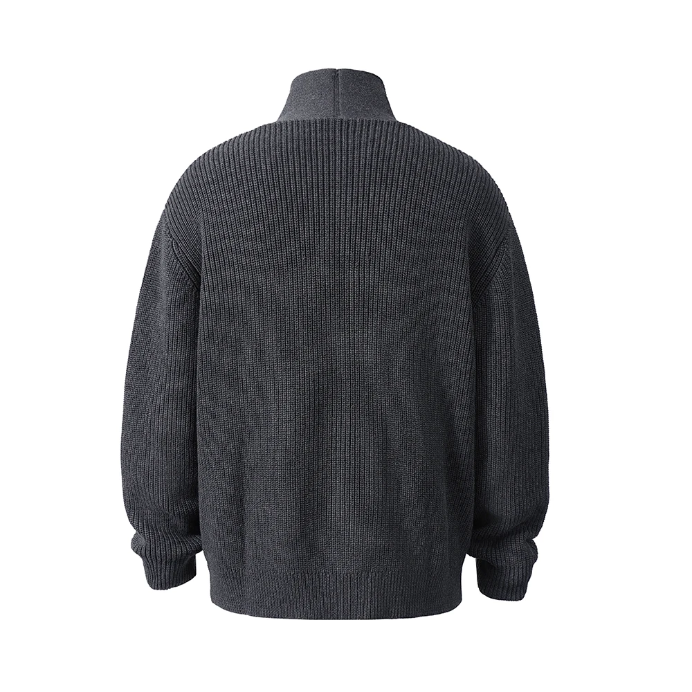 Vintage Stand Black Color Mens and Womens Sweater High Street Cleanfit Baggy Knitted Clothes Oversized Loose Casual Sweaters