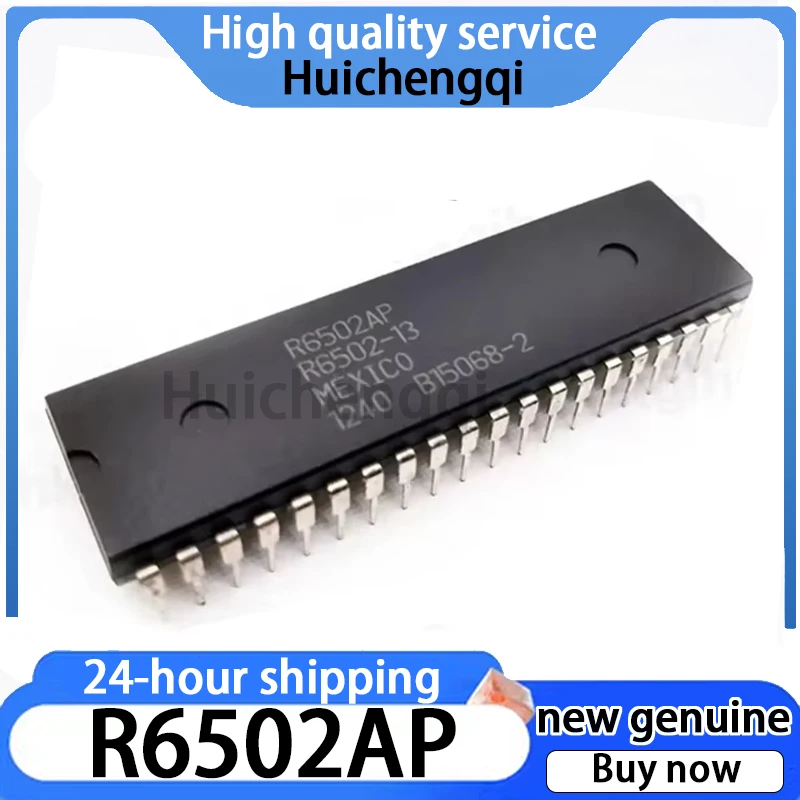 Original e genuíno microprocessador IC, DIP40 empacotado, R6502AP, 1Pc