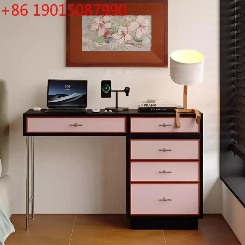 

Medieval style dresser contrasting color storage small table small apartment retro style paint dresser household bedroom makeup