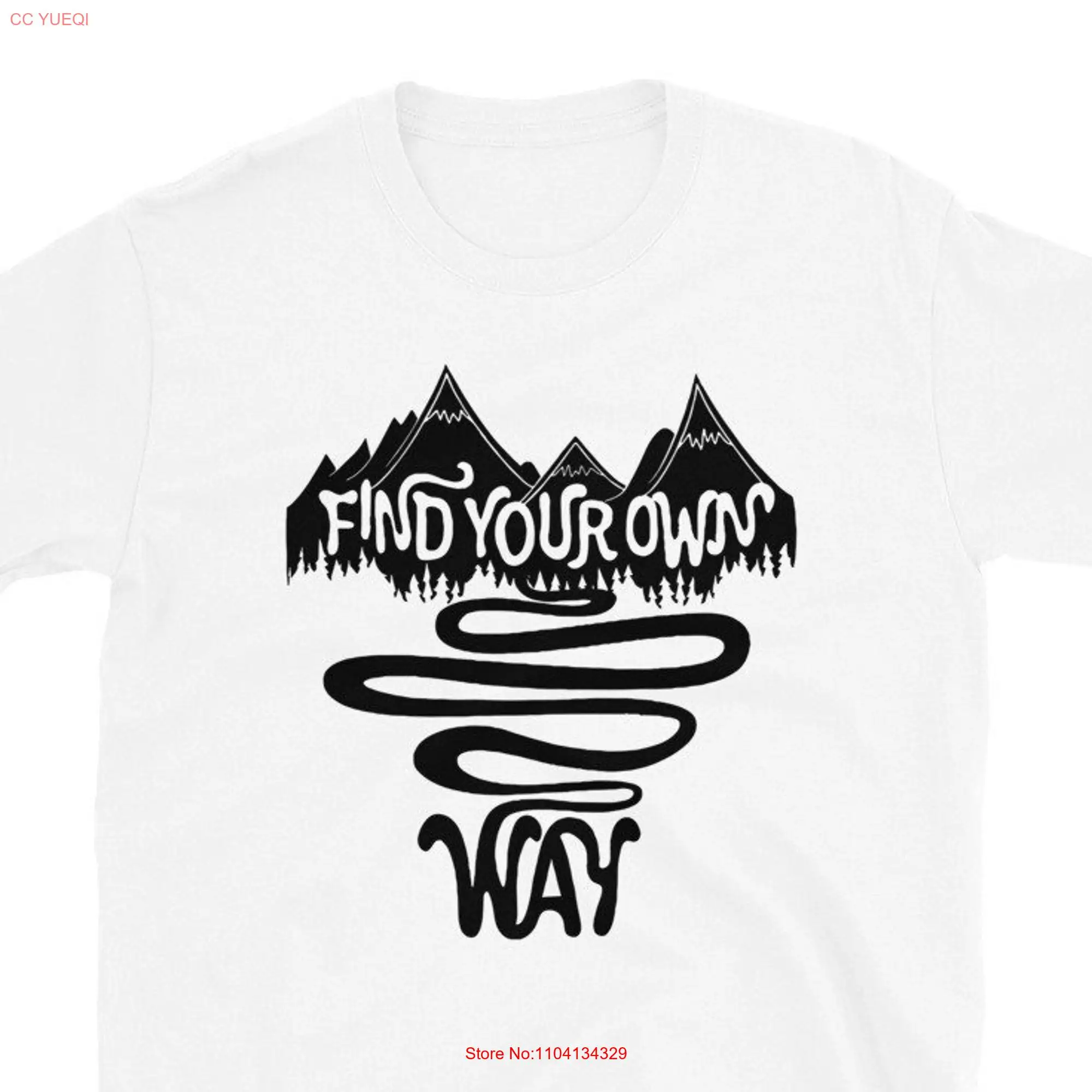 Найдите свой путь, путешествие, кемпинг, горы, вождение, влюбленные, на открытом воздухе, походная футболка с длинным или коротким рукавом