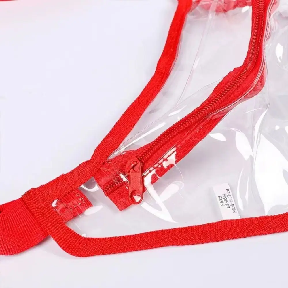 

Waterproof Transparent Waist Bag Water-Sprinkling Festival Zipper PVC Chest Bag Phone Bag Banana Storage Bag Clear Crossbody Bag