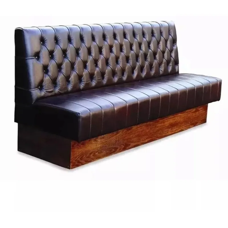 Custom Commercial Furniture Fast Food Coffee Shop Used Light Luxury Sofa Chairs Hotel Dining Leather Restaurant Booths Seating