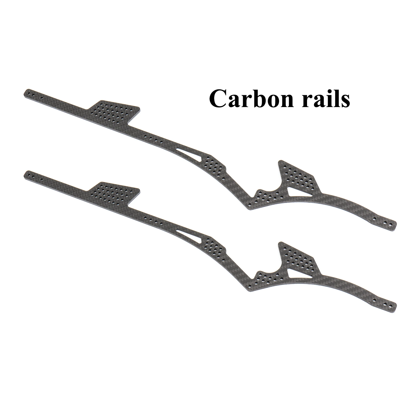 RC Performance Carbon LCG Chassis Kit with Brace Rock Sliders Delrin Skid Plate for 1/10 RC Crawler Comp Rigs SCX10 Capra