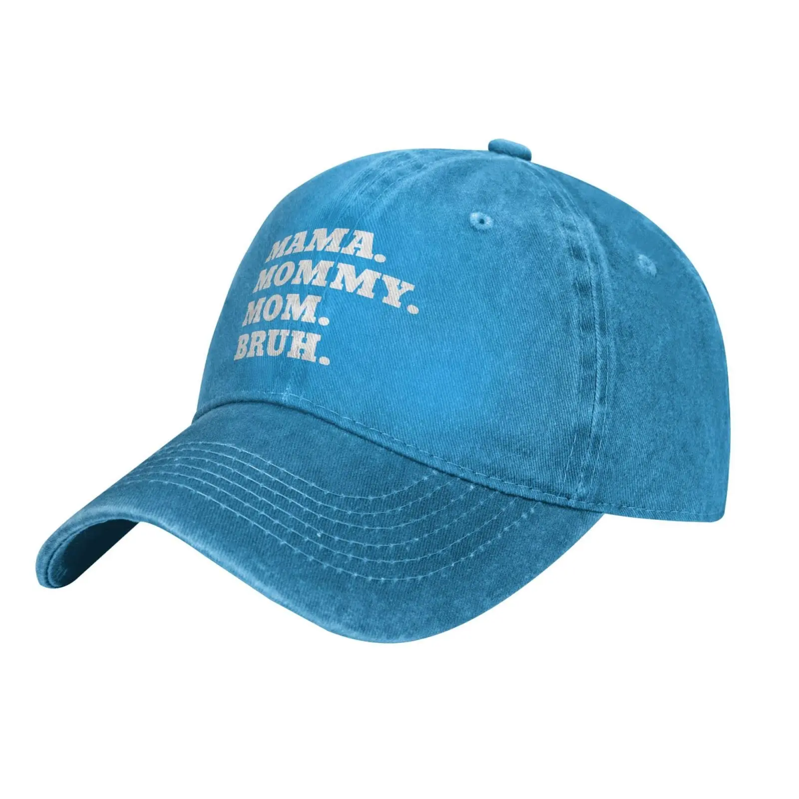 Mom Mama Mommy Bruh Baseball Cap Adult Denim Hat Washed Cotton Fashion Cap Unisex Adjustable Outdoor Sports