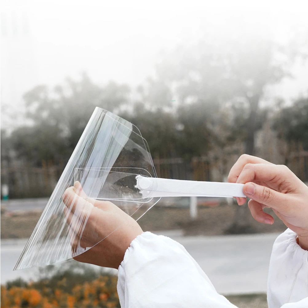 

2 PCS Anti-droplet Mask Face Transparent Isolation Protective Spittle Baffle