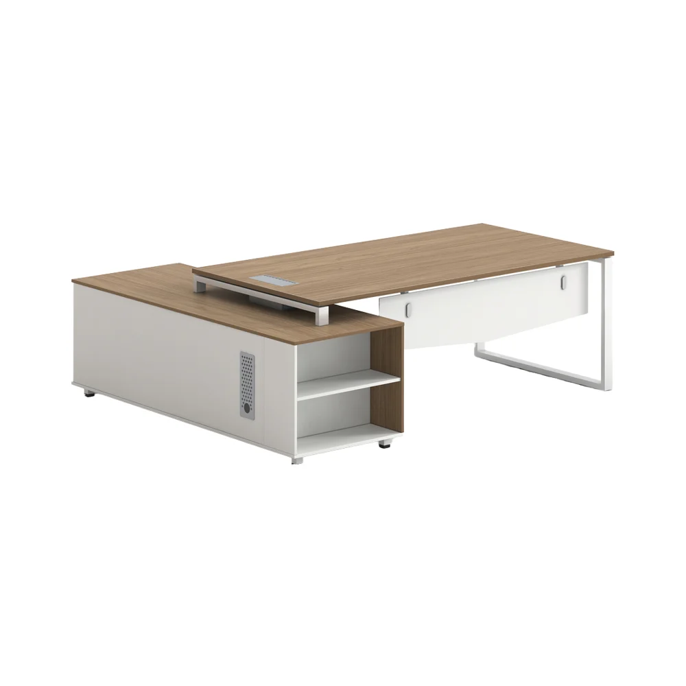 Light  Modern Large Office Desk for Executives Managers CEOs Durable Wooden Panel Design Home Office Building Furniture