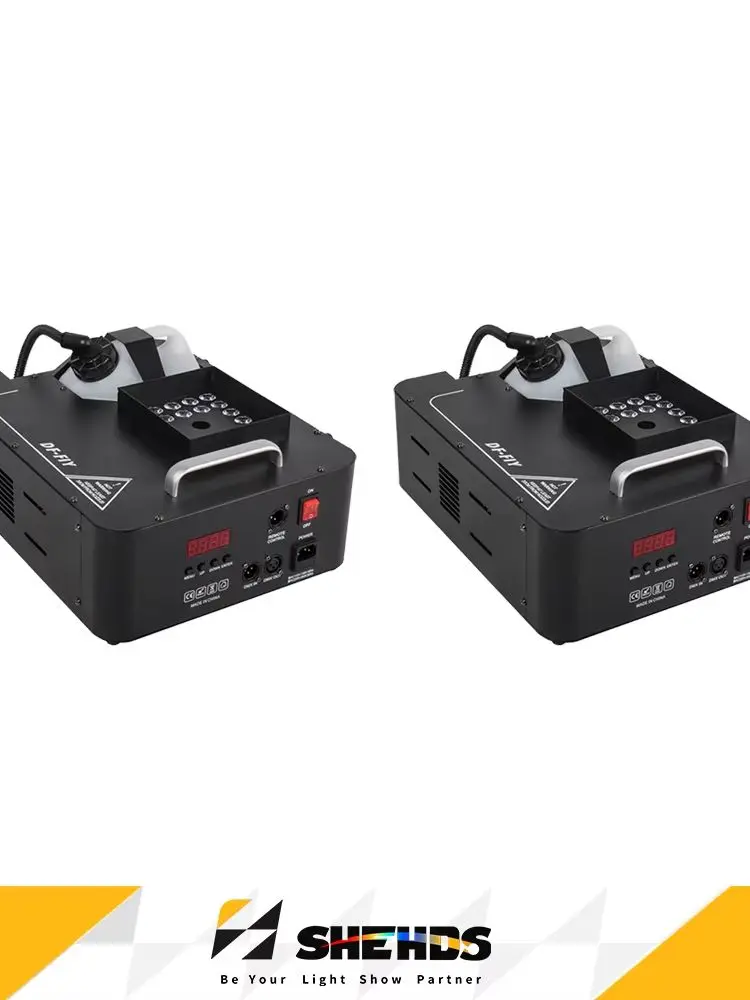 SHEHDS 2 Stück 24x9W RGB LED Vertikale Nebelmaschine 1500W Sprühnebler für DJ Disco Hochzeit Party Wasserbasierte Flüssigkeit Bühnenshow 2 Jahre Garantie DMX512