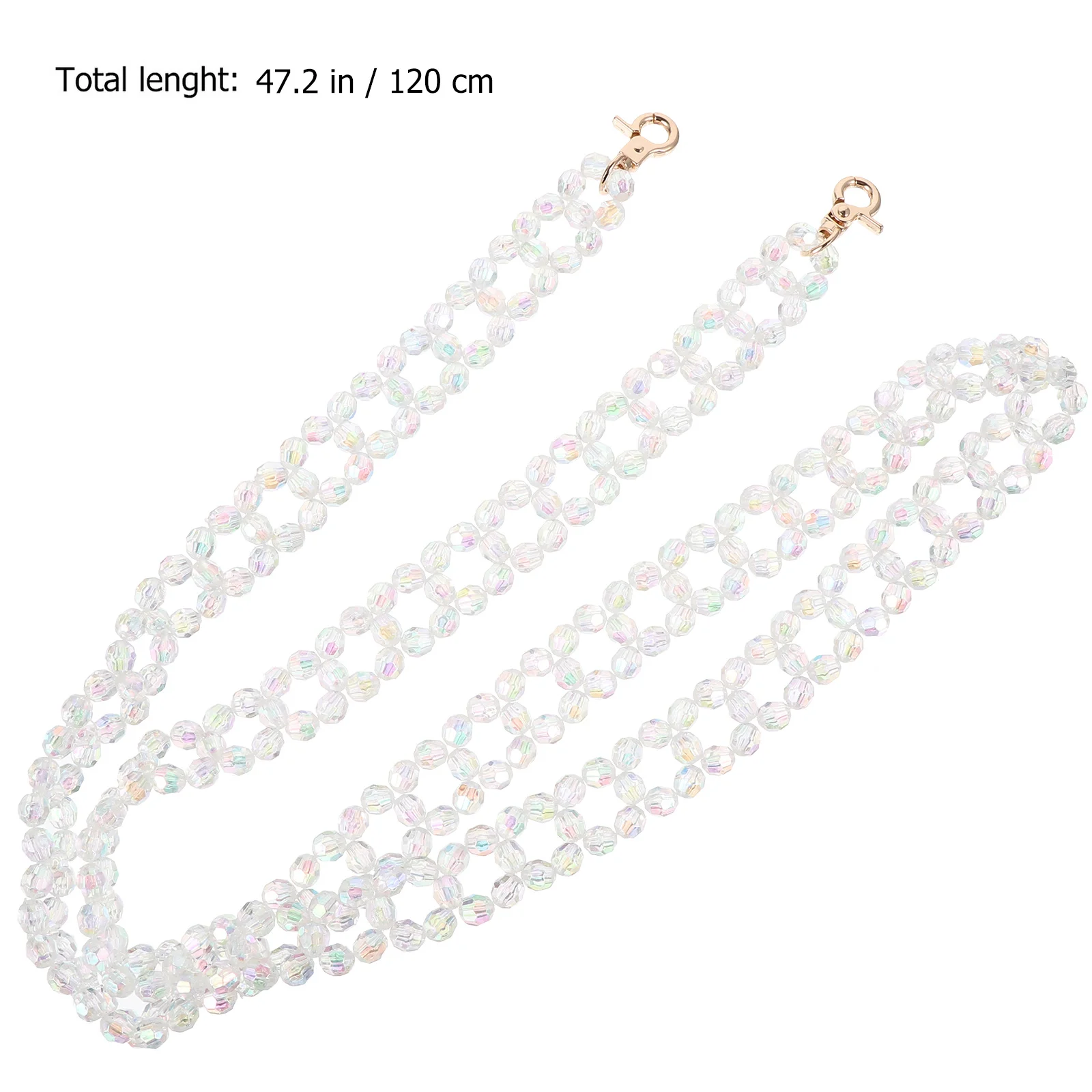 Sangle d'épaule à Double rangée en cristal, 1 pièce, sangle de remplacement solide, fourniture pratique, chaîne de sac à la mode