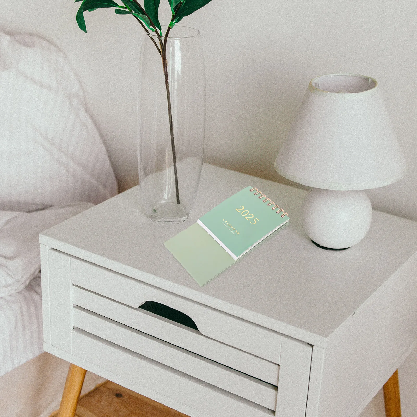

Mini Desk Calendar 2024 2025 Sturdy Holder Office Home Decor Monthly Planner Small Table Calendars Thick Material Use