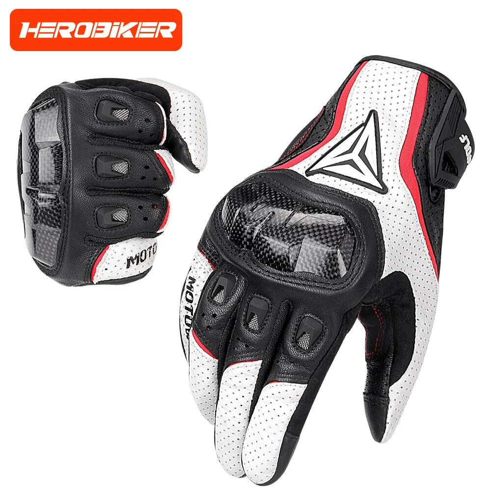 

Перчатки для гонок на мотоциклах, мужские кожаные перчатки, летние дышащие мотоциклетные перчатки, защитные перчатки для мотокросса и велоспорта
