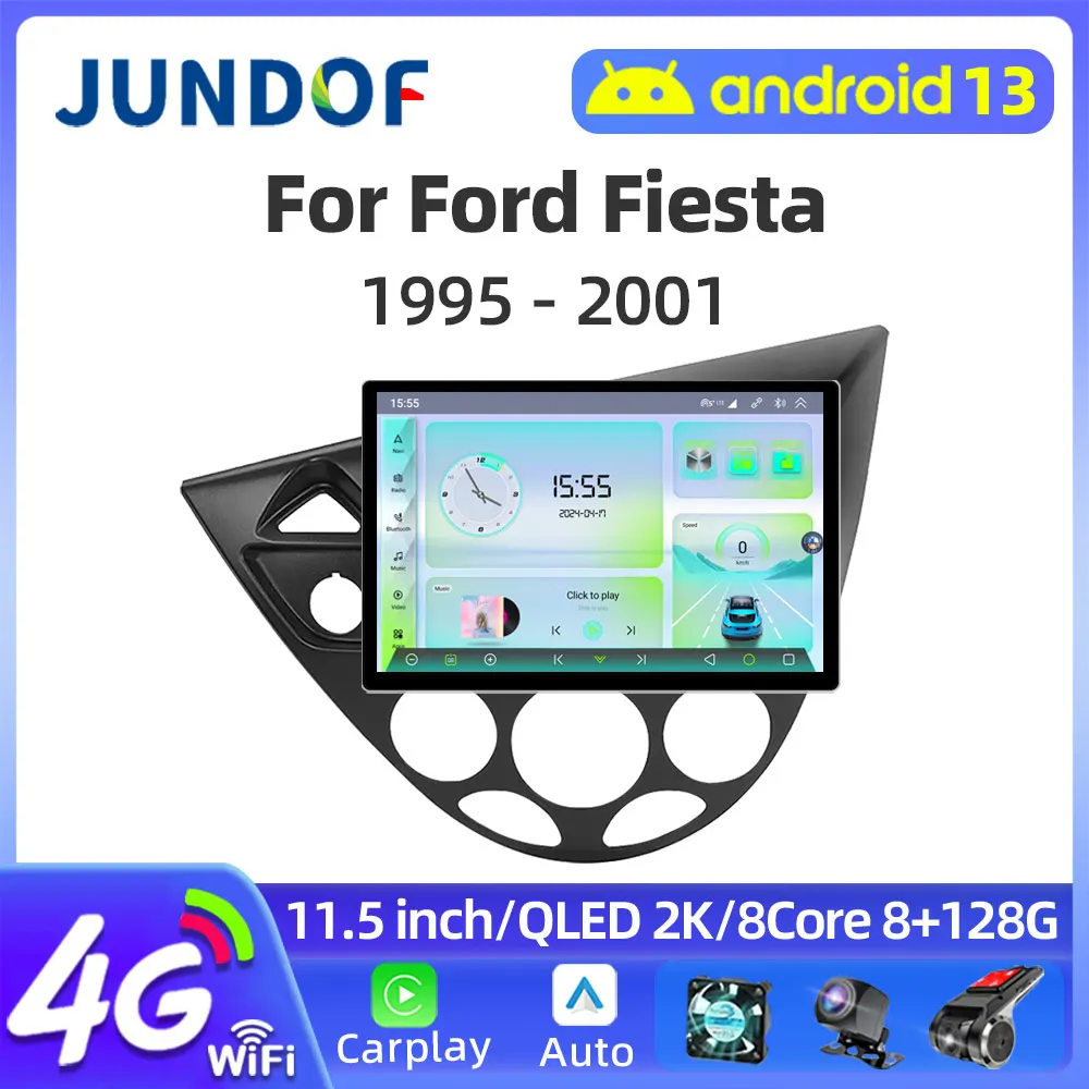 Autoradio CarPlay sans fil Android 13, 11.5 pouces, pour Ford Fi.C. (1995-2001), Focus MK1 (1998-2004), limitation de voiture