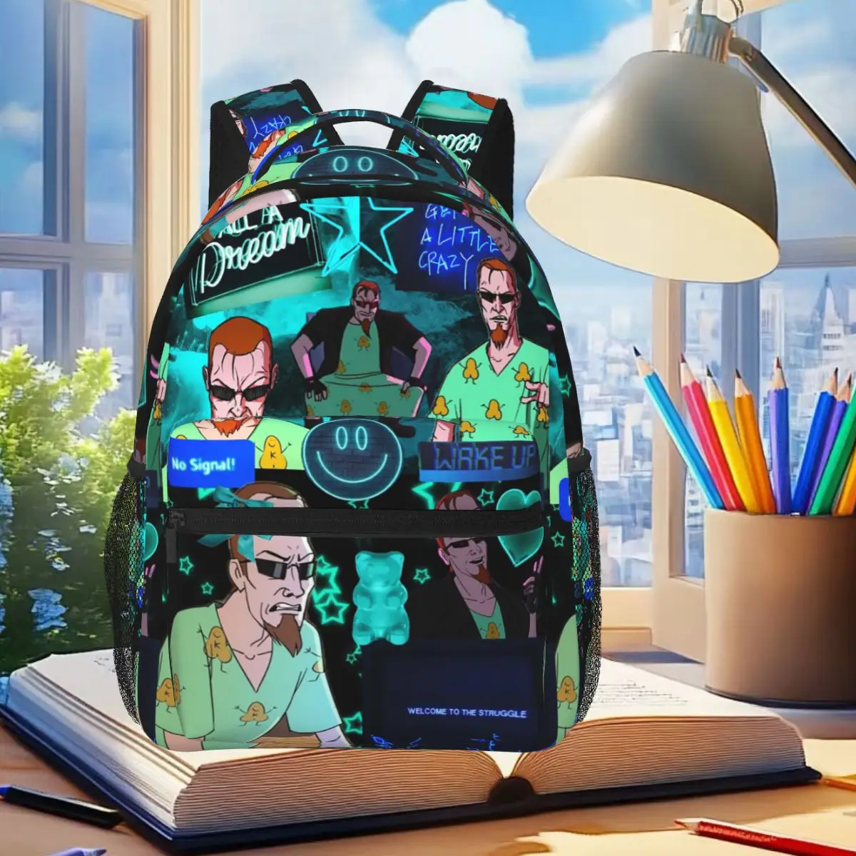 Postal Dude Humorous Action Weapons Graphic Game Backpack Student Boys Girls BookBag Kids School Bag Shoulder Bags for Men Women