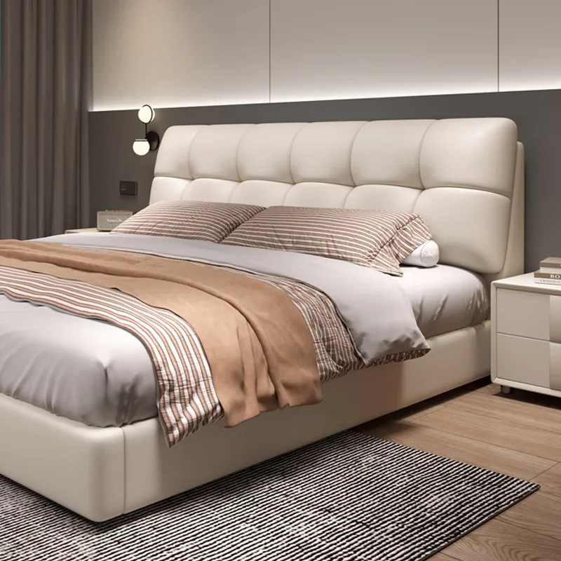 

Japanese Cheapest Double Bed Beige Modern Cheap Average Double Bed Simple Advanced Muebles Para El Hogar Bedroom Furniture