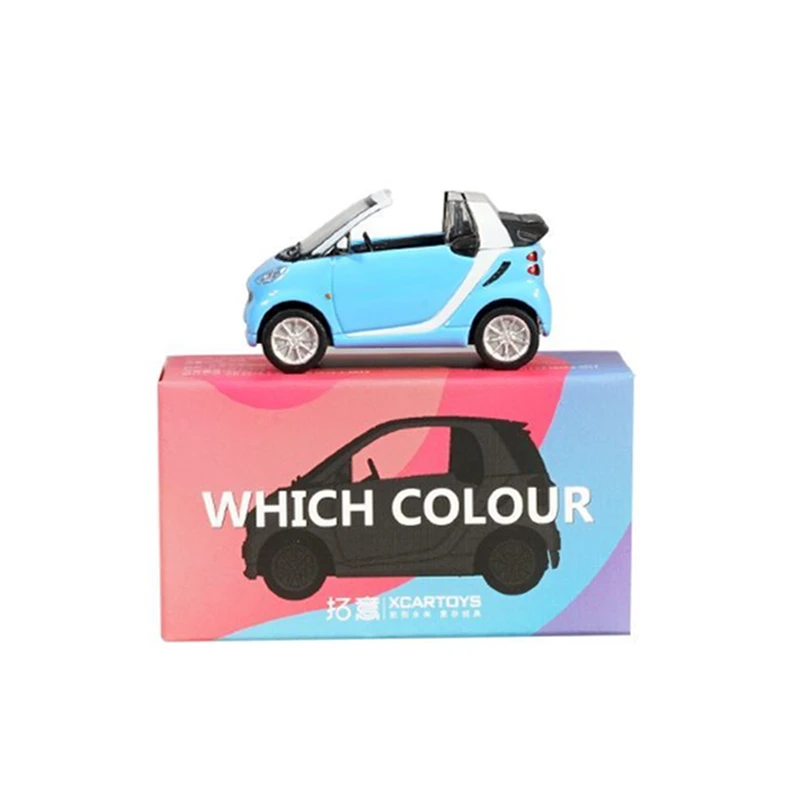 1/64 Smart Fortwo Alloy Classic Car Model Diecasts Metal Mini Car Vehicles Model Simulation Collection Childrens Gift Decoration