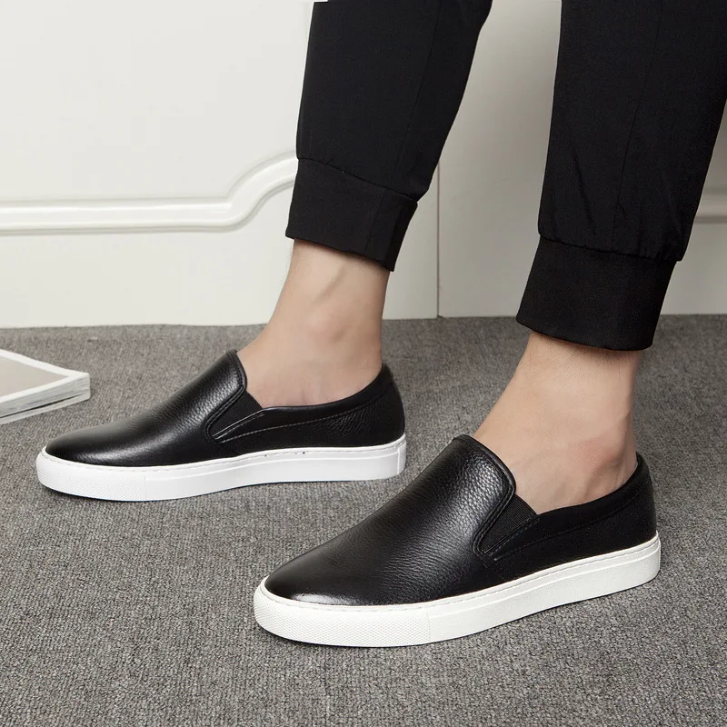 عالية الجودة الرجال أحذية من الجلد الحقيقي موضة موجزة كول الانزلاق على المتسكعون الرجال الجلود الفاخرة أحذية للرجال Zapatos De Hombre