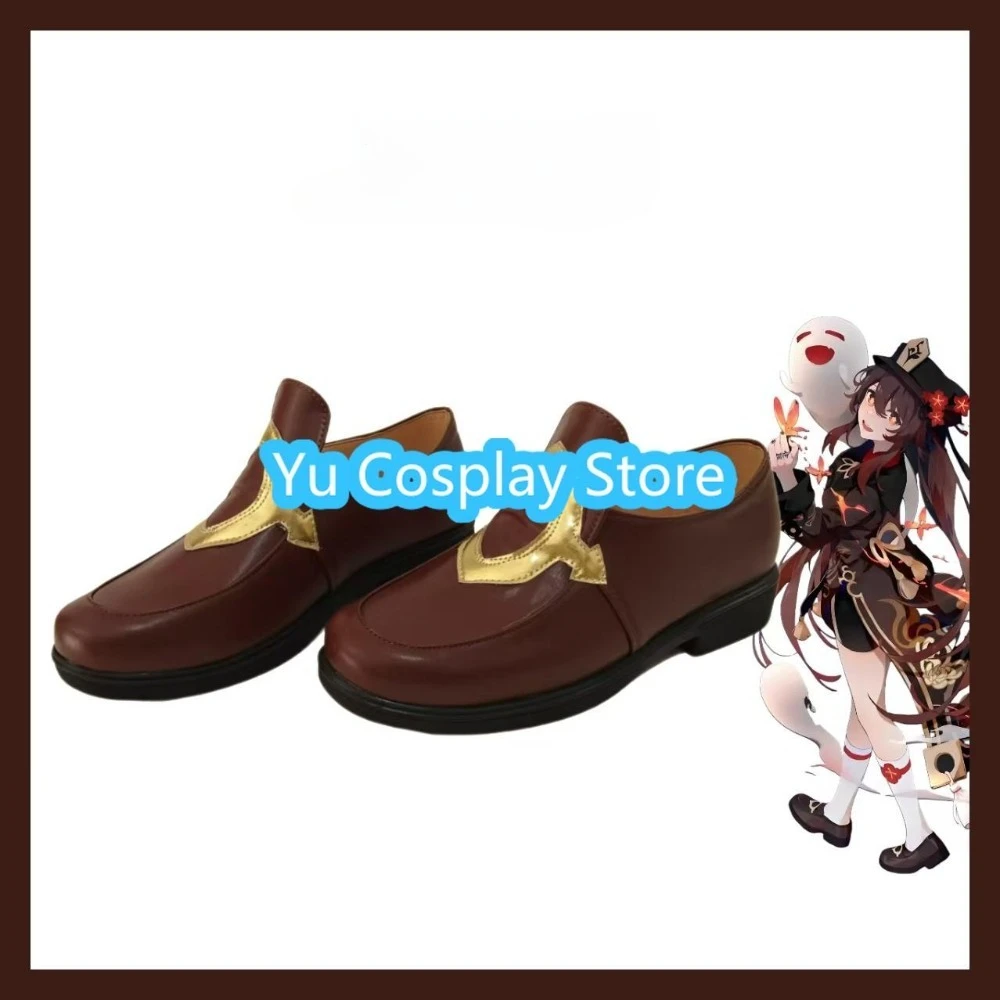 

Yu Косплей Магазин Genshin Impact Hu Tao Коричневая обувь для косплея на плоской подошве Аниме Обувь для косплея Сапоги Костюмы на Хэллоуин Реквизит