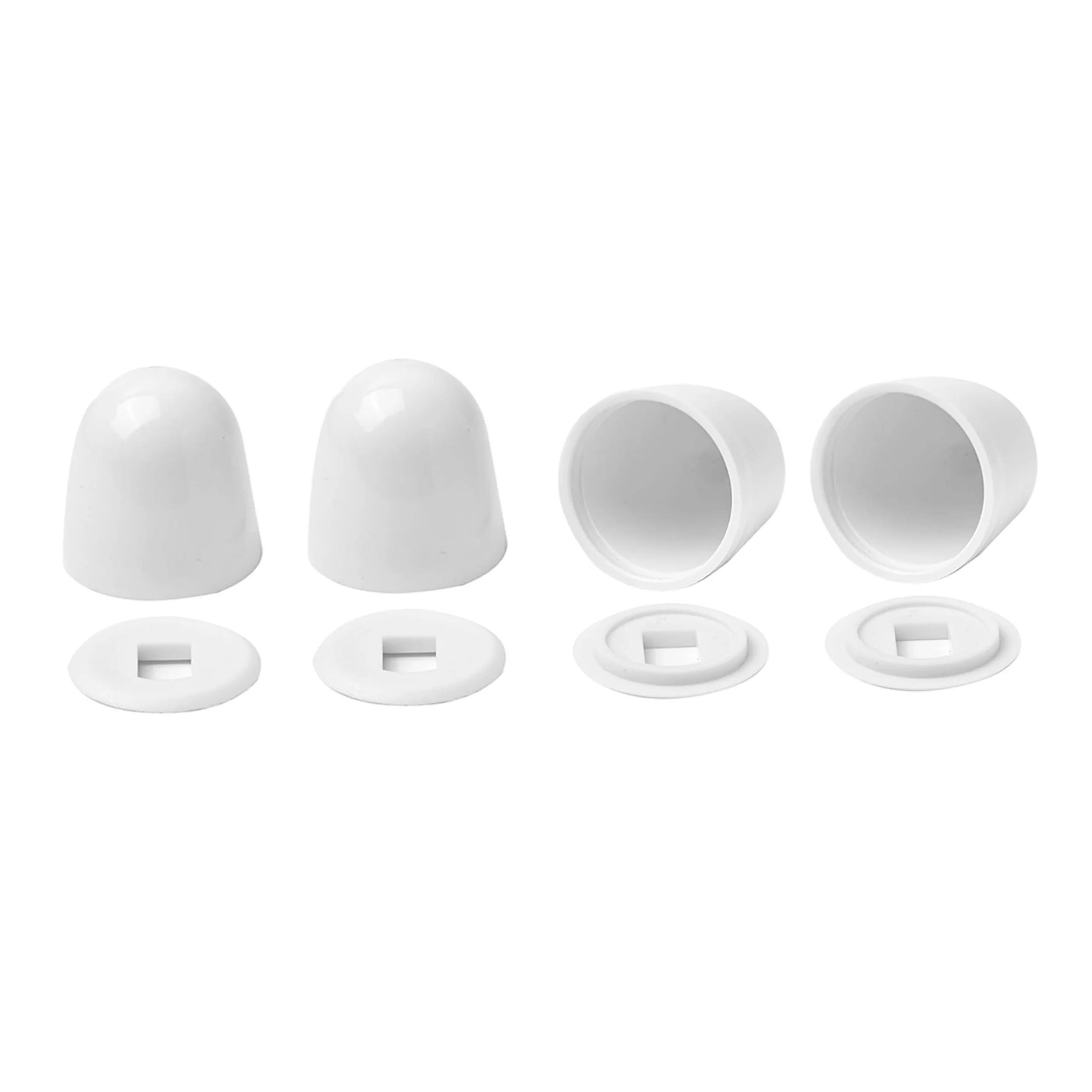 4 Packs Universal White Toilet Bolt Caps Toilet Bolt Covers For Effectively Bathroom Toilet Installation