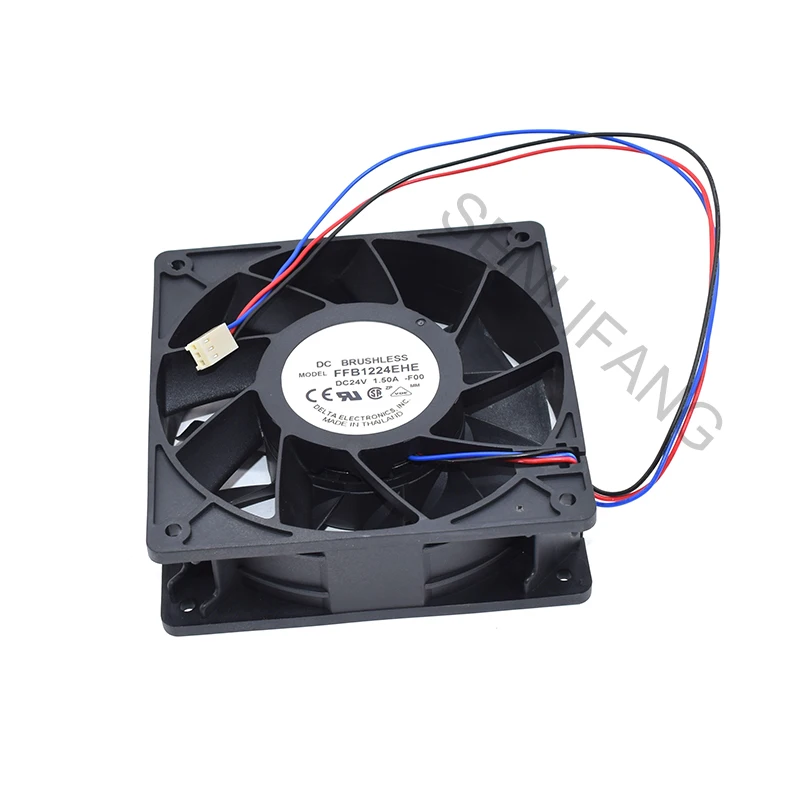 Well Tested 12038 12cm 120mm FFB1224EHE-F00 DC 24V 1.50A 3 Wires Server Square Strong Wind Cooling Fan