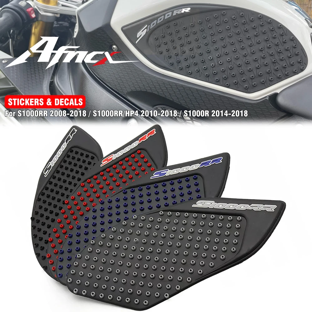 Für BMW S1000 RR S1000R S1000RR HP4 2008-2018 Motorrad Gummi Aufkleber Racing Tank Pad Seite Traktion Kneepad Protector decals