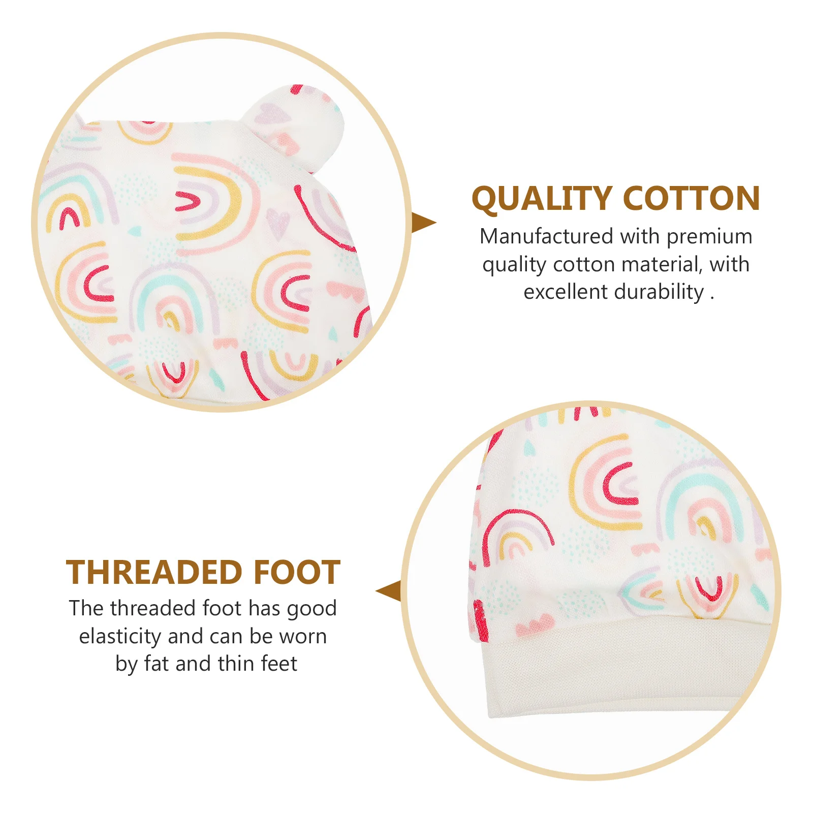 

1Set Baby Hat Anti-Scratch Gloves Cotton Foot Covers Soft Warm Newborn Supplies Baby Anti-Scratch Gloves Newborn Hat