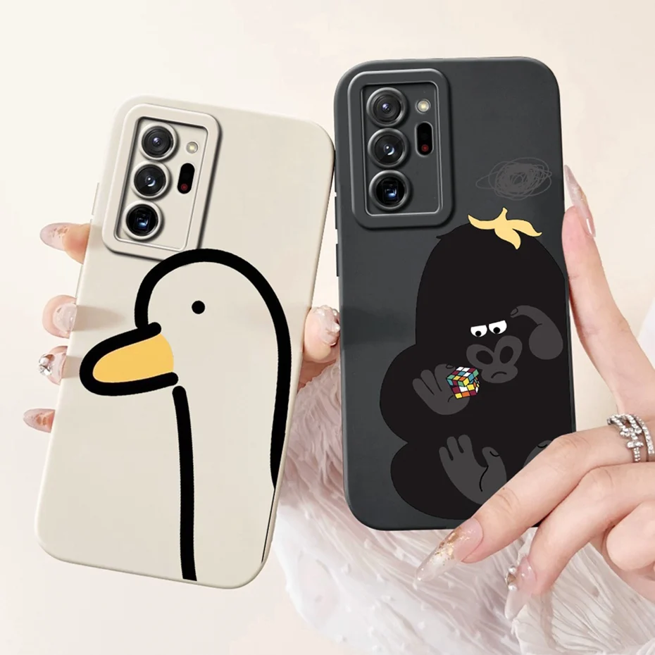 Lens Protective Case For Samsung Galaxy Note 20 Ultra / Note 20 Lovely Soft Silicone Back Cover For Samsung Note20 20Ultra 5G