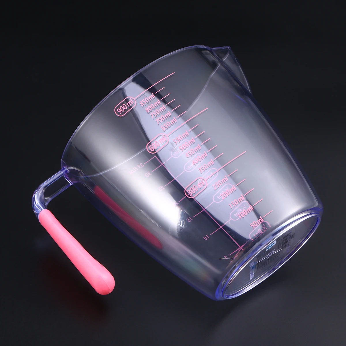 

900ml Transparent Plastic Measuring Cup with Marking Scales Baking Kitchen Measuring Pitcher Measuring Cup