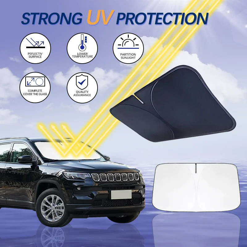 

Car Sun Visor Front Windshield Sunshade Heat Insulation Summer Auto Accessories For Jeep Compass Import 1.4T 2.4T