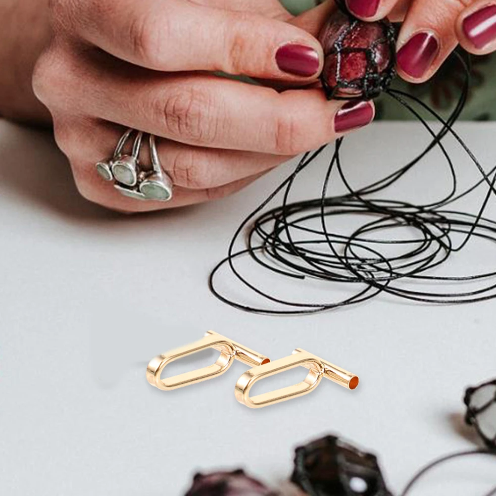 

2Pcs Brooch to Necklace Converter Multifunctional Stainless Steel Pin Adapter for Pendant DIY Jewelry Craft Accessories