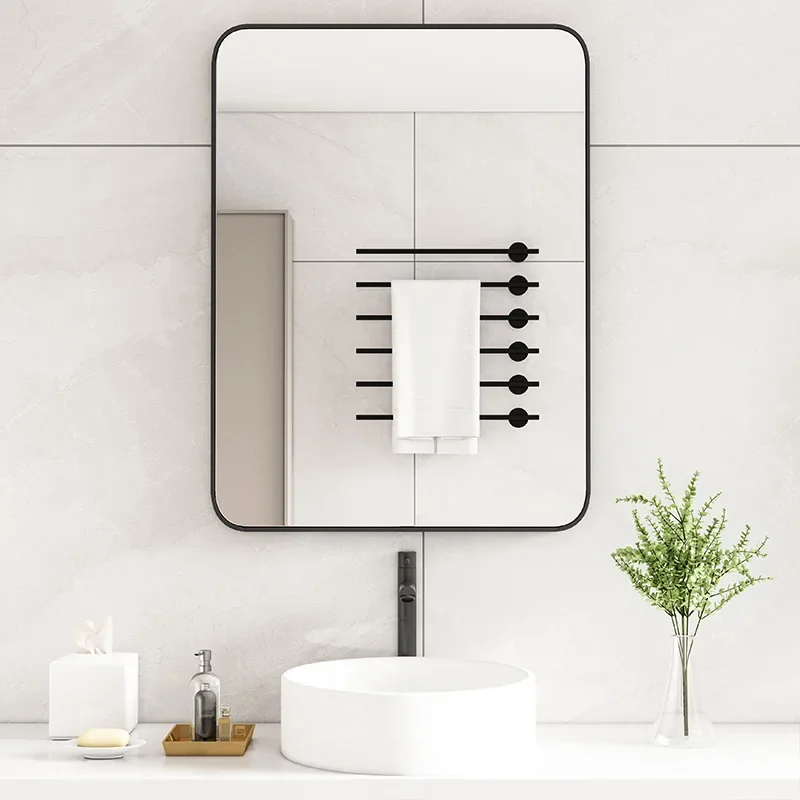 Bathroom Wall-mounted Non-punching Washstand Wall-mounted Makeup Mirror Hot-selling Bathroom Mirror Wall-mounted Self-adhesive