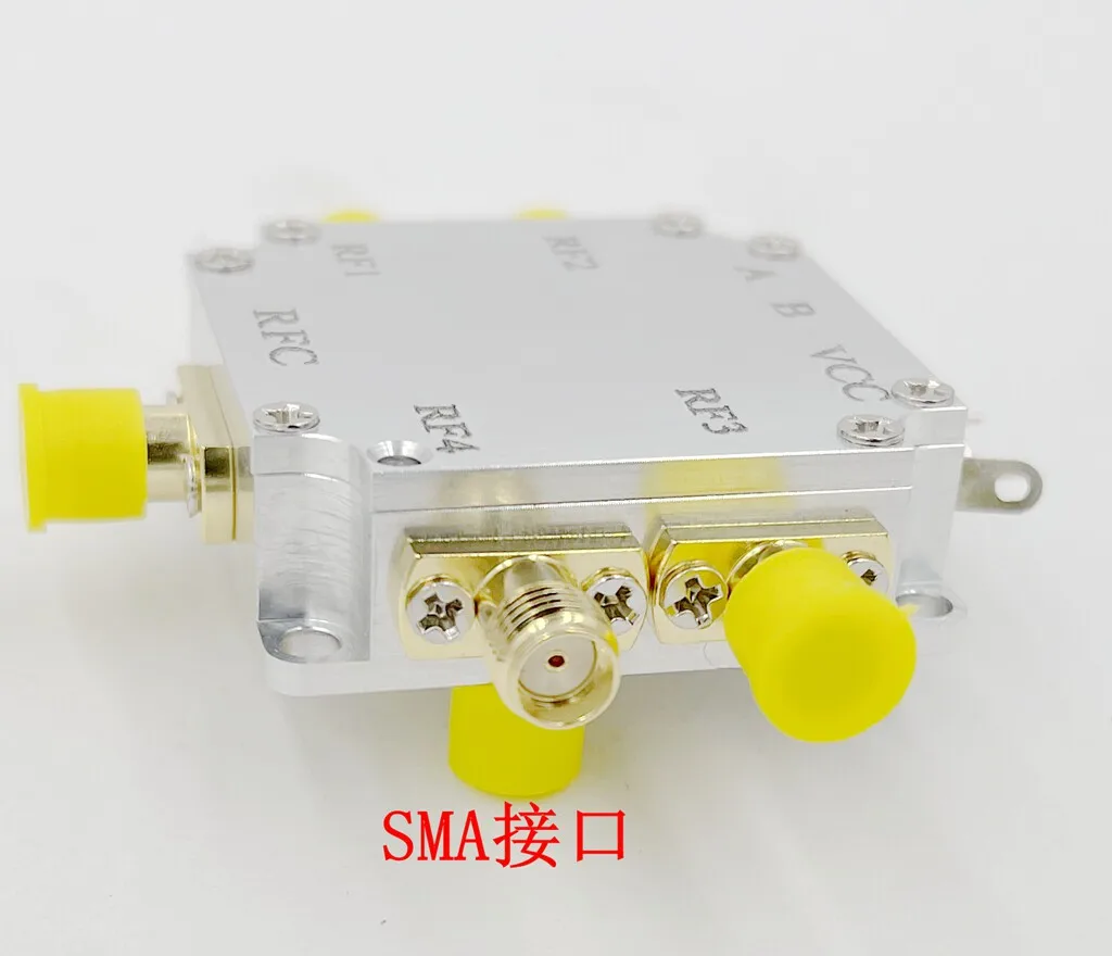 SP4T All quad RF electronic switches 10-6GHz broadband wide and high isolation low insertion loss, small size with shell
