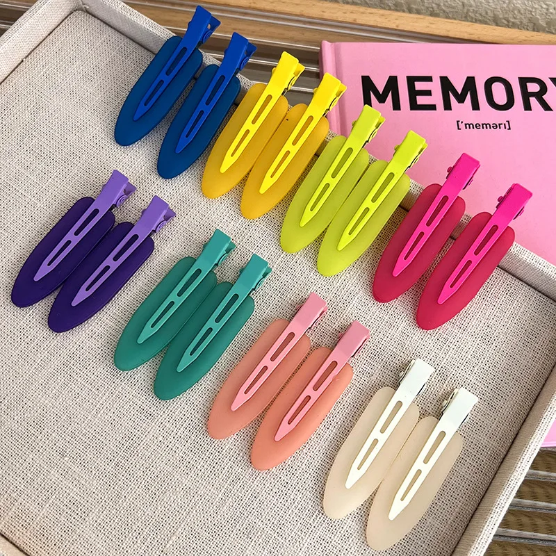 Vintage Frosted No Trace Hair Clip Women Summer Jelly Color HairPin Bangs Clip Women Girl Makeup Clip Barrettes Hair Accessories