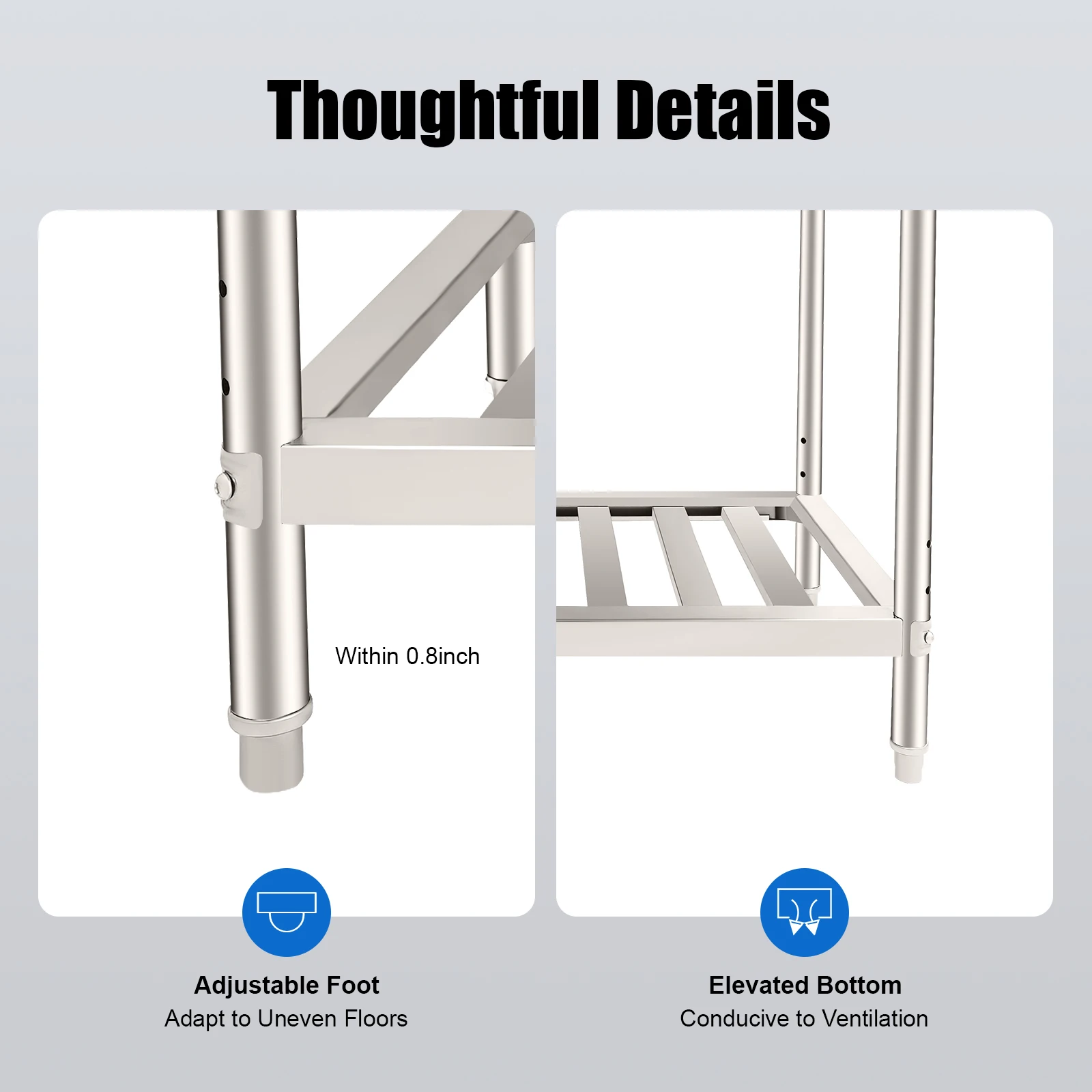 حوض مطبخ فضي من الفولاذ المقاوم للصدأ (سهل التركيب والتنظيف) صنبور محفور مسبقًا/فتحات صرف وتركيب سريع، تصميم على شكل حرف R