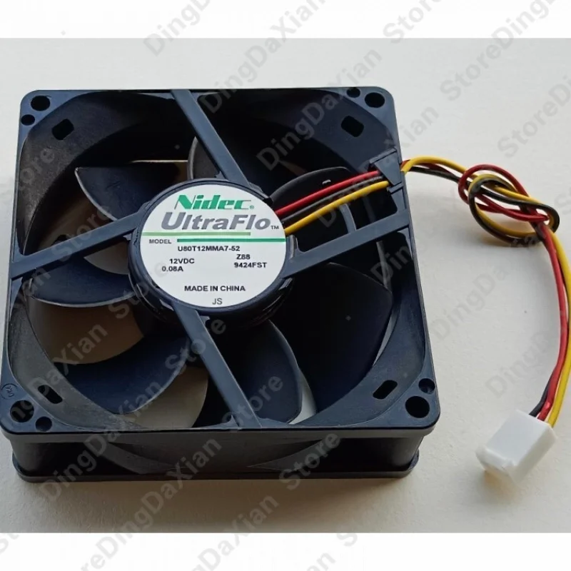 d 1PCS 12V 0.08A 3-Pin 8CM Quiet Cooling Fan | For Nidec U80T12MMA7-52 80×80×25mm
