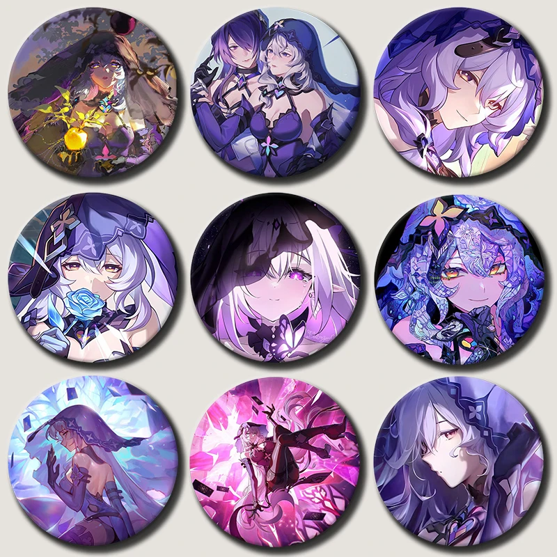 

58mm Anime Character Black Swan Pins Tinplate Badge Cartoon Brooches for Backpack Hat Clothes Decoration Fans Collection Gifts