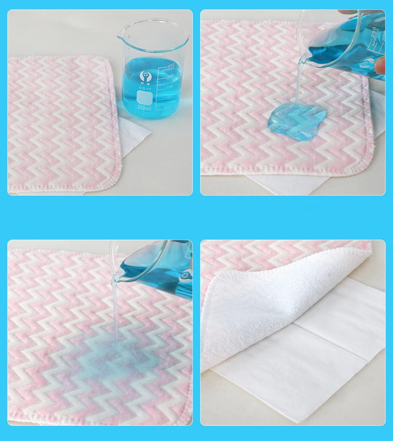 Wiederverwendbare Wickelunterlage für Babys und Kleinkinder Wasserdichte Wickelauflage Urinunterlage Baumwoll-Wickelauflage Bett-Wickelunterlage – Detail 3