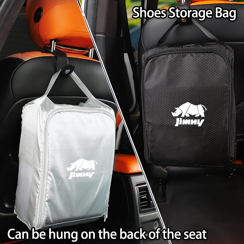 Car Trunk Shoes Bag Honeycomb Mesh Sneakers Storage Bag For Suzuki Jimny Swift Grand Vitara Ignis DZire Alto Baleno Spacia Xbee