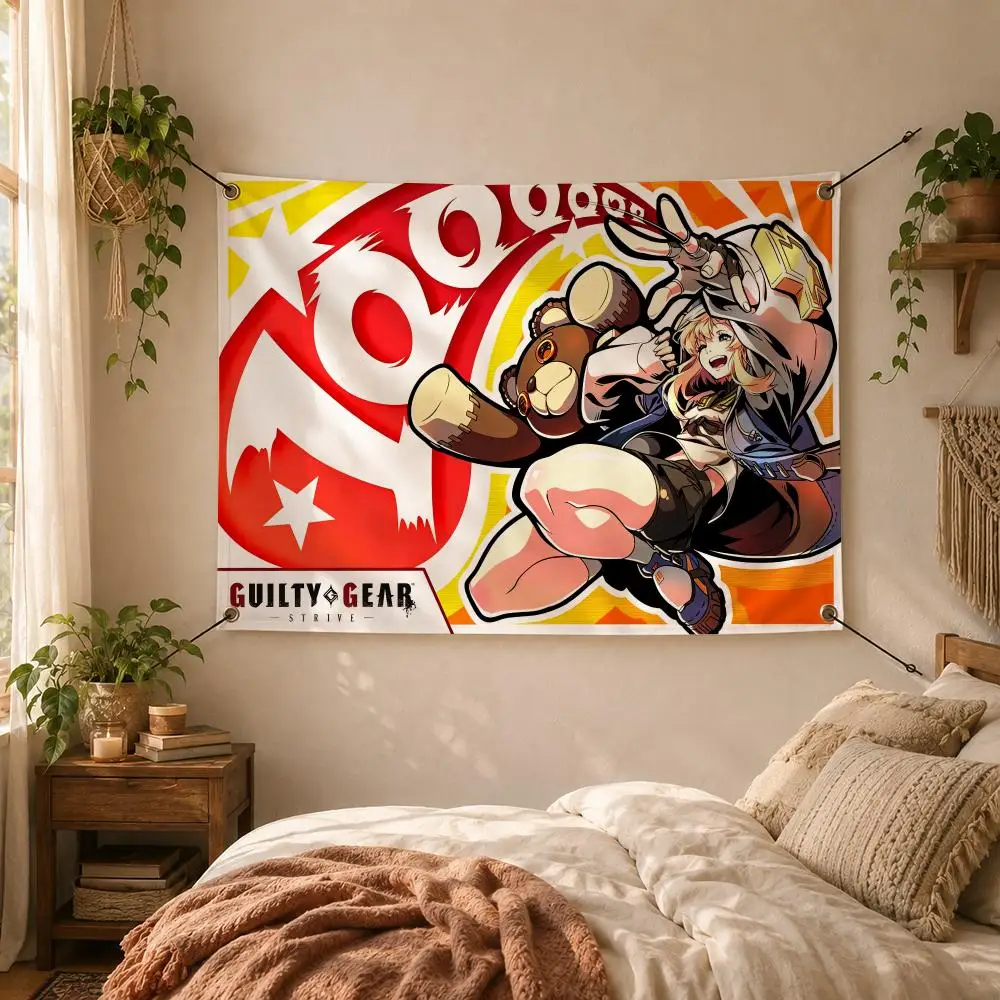 Game Fighting G-Guilty Gear Strive Flags Decorative Flag Banner for Outdoor Garden Yard Camping Party Home Wall Hanging Decor