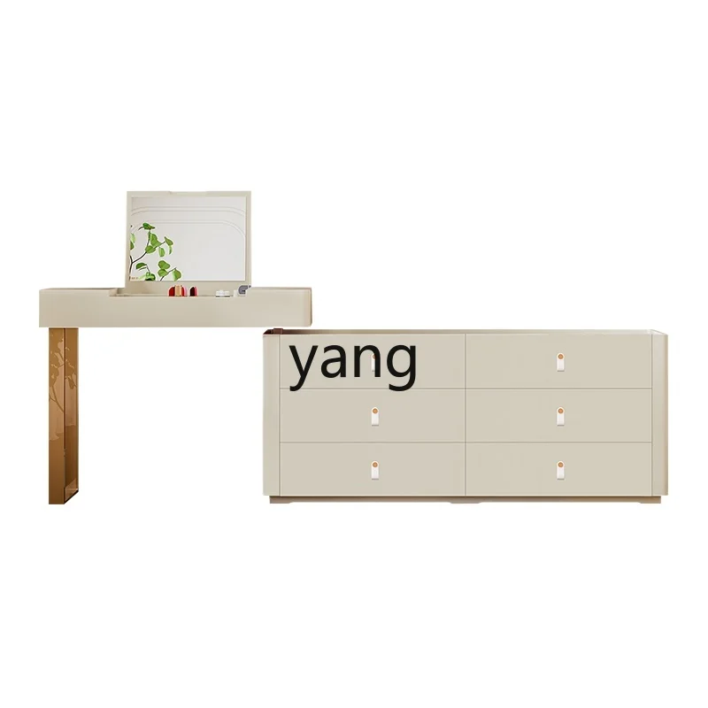 Yjq Chest of Drawers Dresser Computer Desk Integrated Affordable Luxury Style Bedroom Modern Minimalist Makeup Table