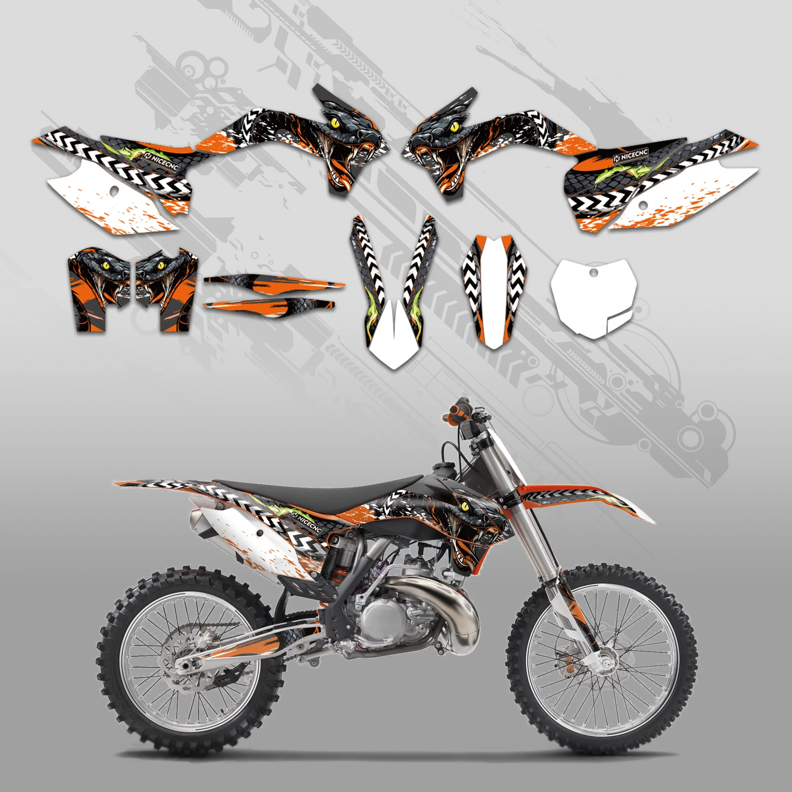 

For KTM SX 125 SXF 250 SXF 450 XCF 350 2013-2015 EXC 300 EXCF 350 XCW 300 XCFW 2014 Motorcycle Graphic Background Decals Sticker