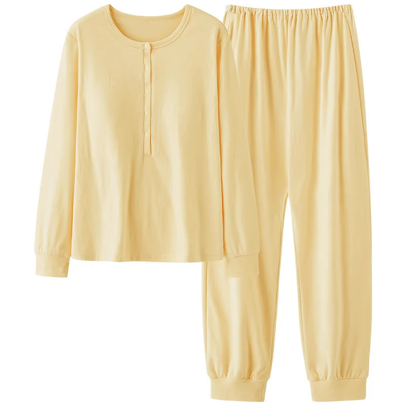 الخريف والشتاء بعد الولادة ملابس طويلة الأكمام السراويل الطويلة منامة النساء الحوامل الرضاعة الطبيعية مع حصيرة الصدر مجموعة دافئة