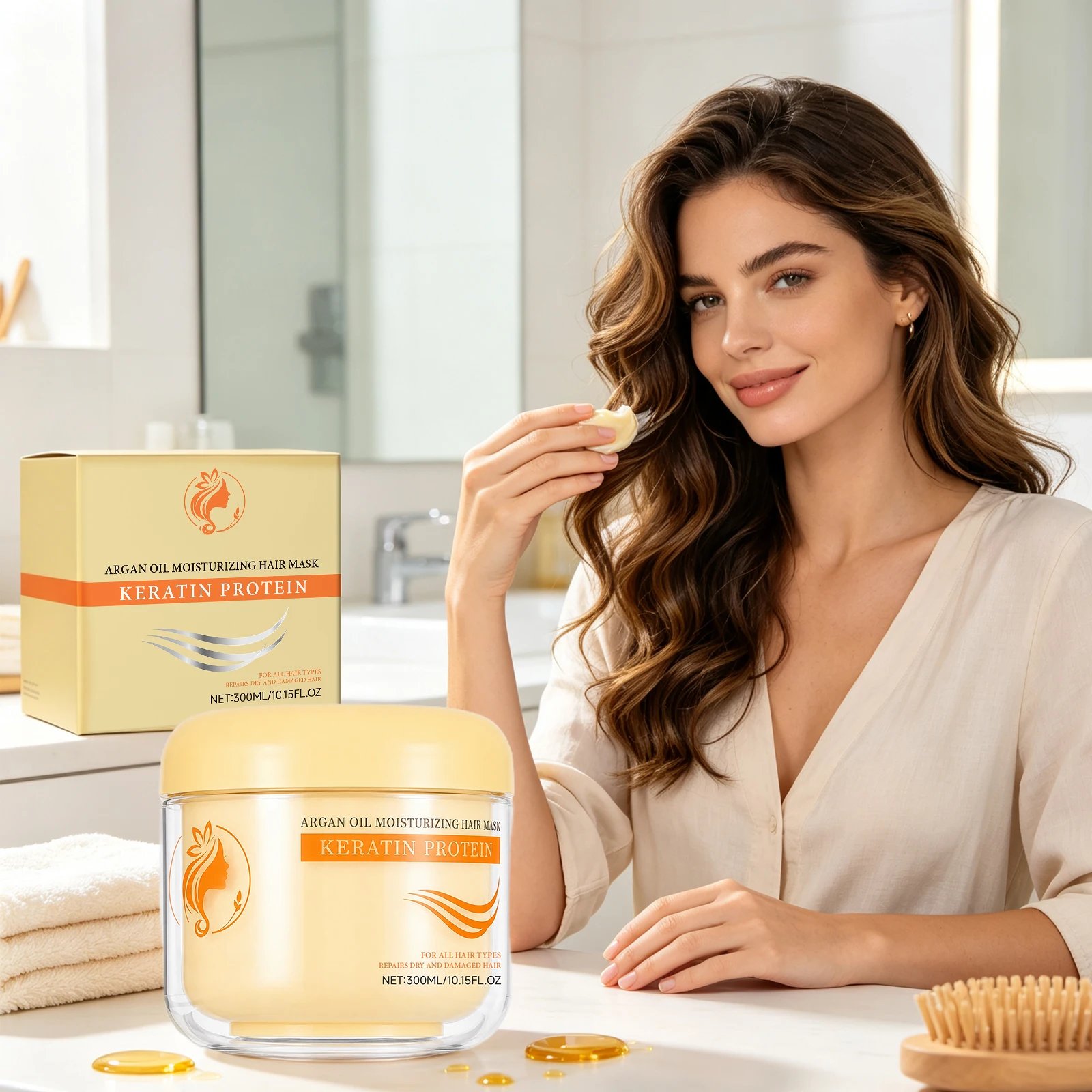 Nourish Supple Hair Mask Reduce Hair Loss Improve Split Ends Deep Moisturize Fast Repair Damaged Frizzy Hair Boost Natural Shine