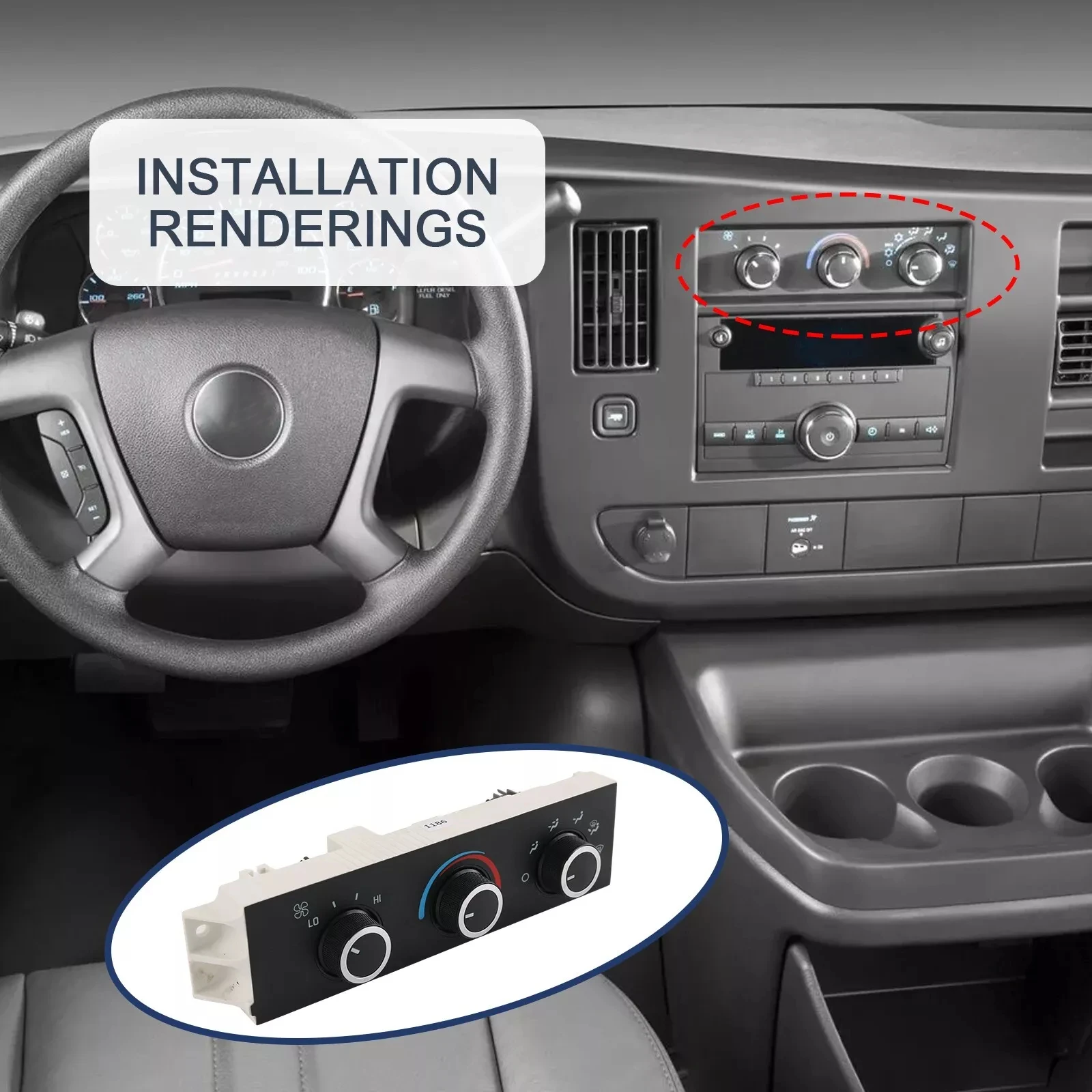 84793086 AC Climate Control Unit for Chevy Express GMC Savana 2008-2024 Heater HVAC Control Module Direct Fit Car Accessories