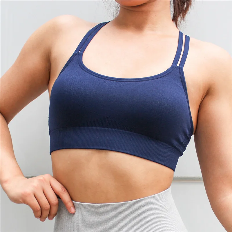 Nepoagym reggiseno senza cuciture da donna reggiseno da allenamento Fitness Yoga