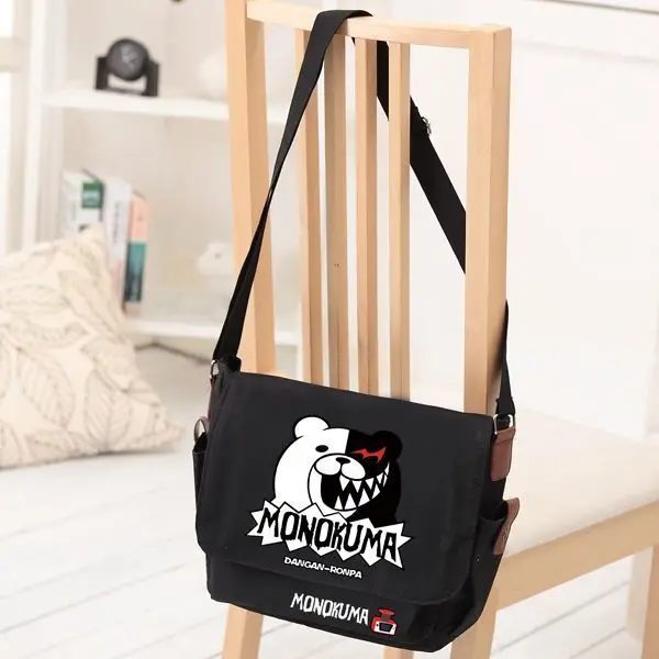 Danganronpa V3 Kirisu Koyori Anime Two-Dimensional Peripheral Shoulder Crossbody School Bag Black And White Bear Nanjou Makoto