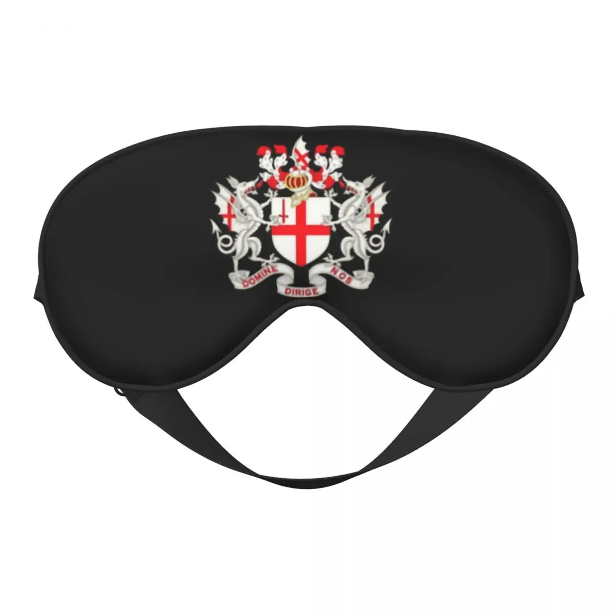 

Coat Of Arms Of London Soft Eye Mask Two Side United Kingdom British Proud Blindfolds Adjustable Block Out Light Eyepatch